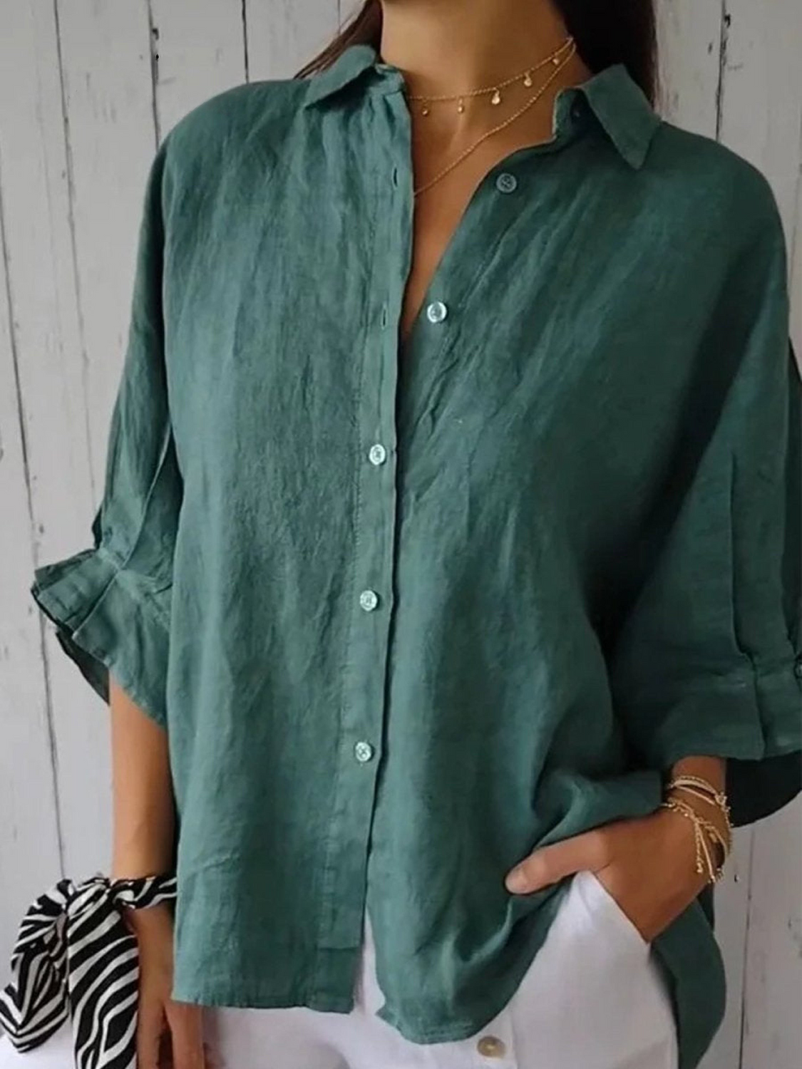 Women's Casual Tie-back Shirt