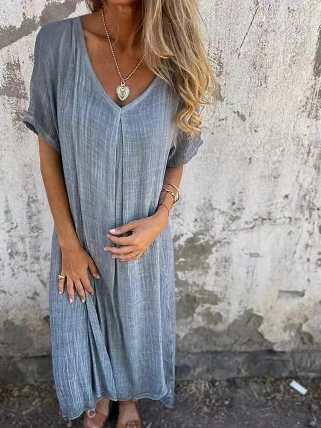Stylish V-neck Dress