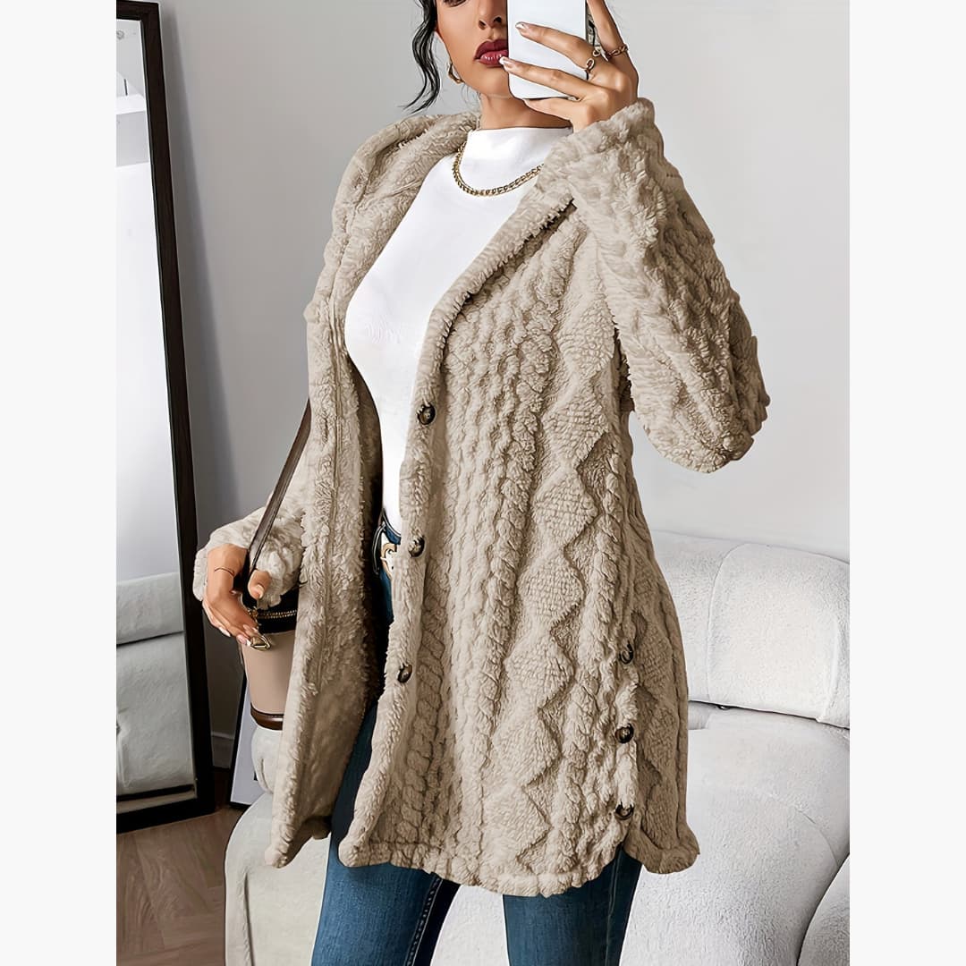 Edith - Cozy hoodie with teddy coat for women