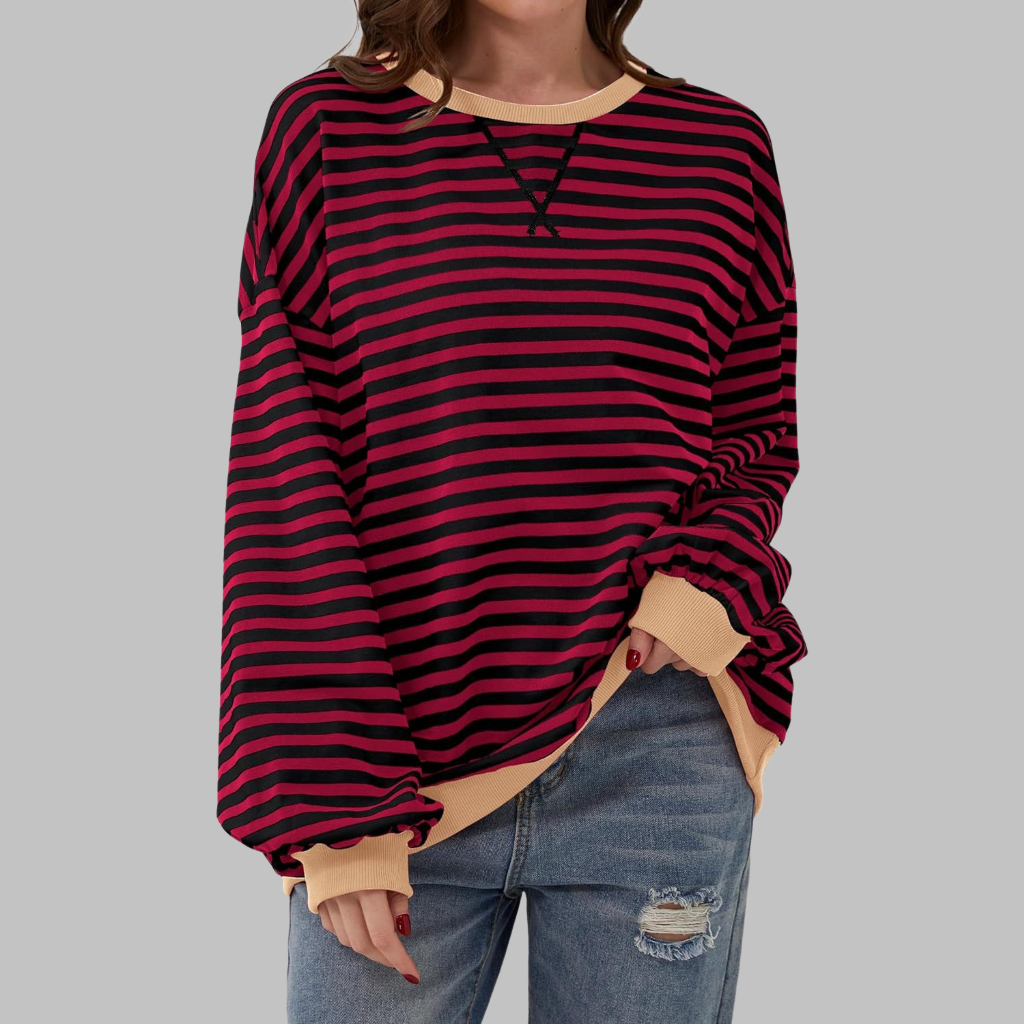 Scarlet | Striped Sweater with a Relaxed Touch
