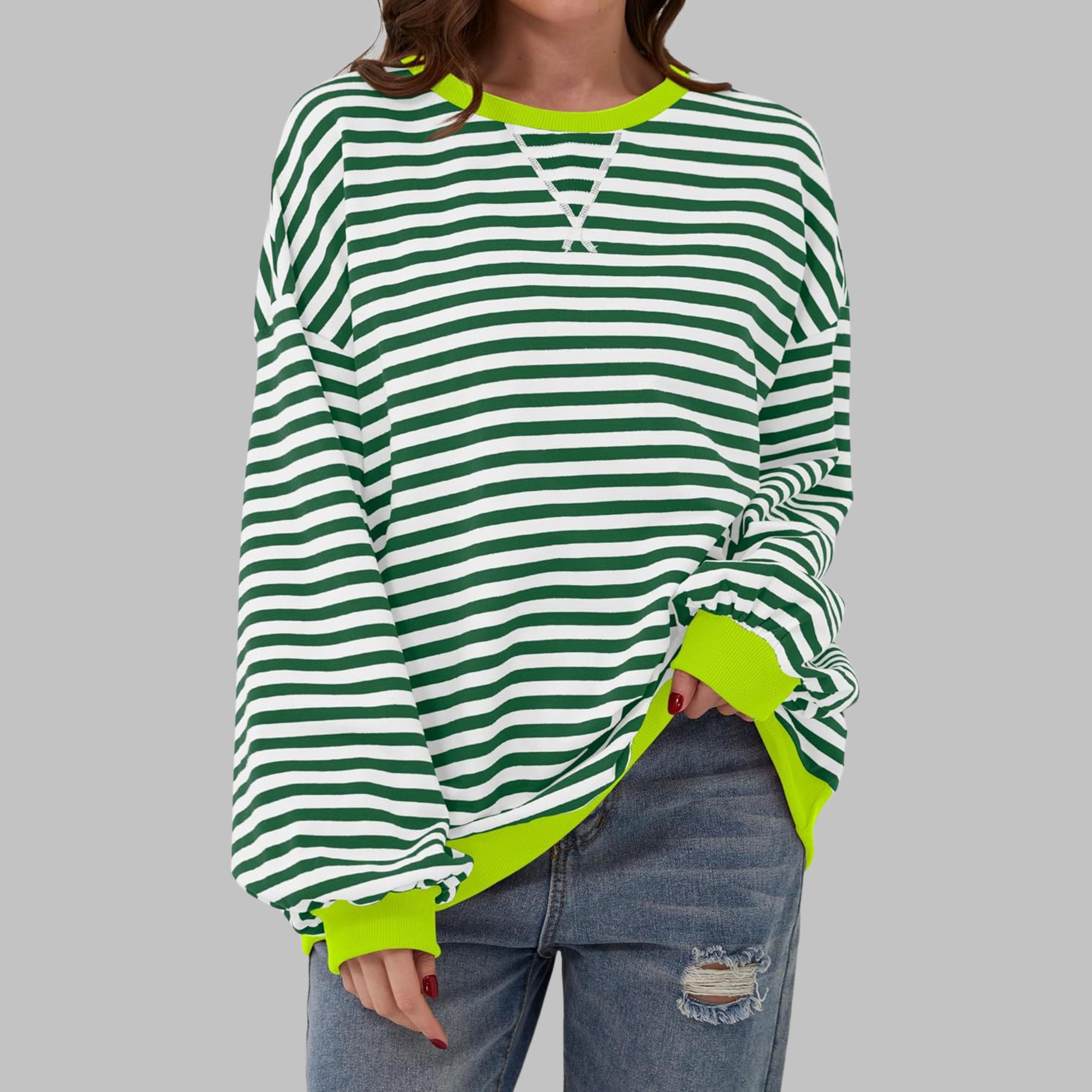 Lush | Striped Sweater with a Relaxed Touch