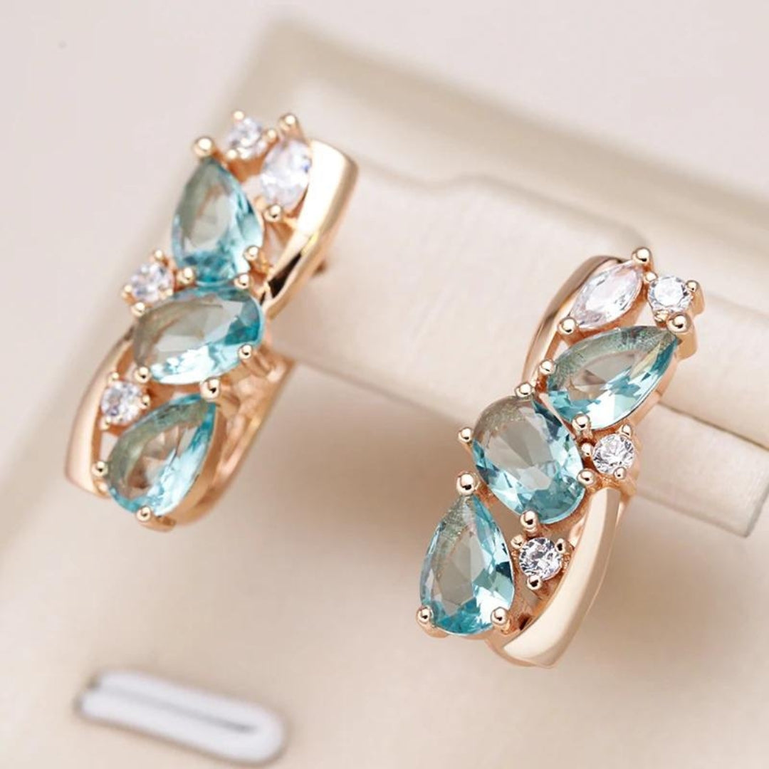 Azurine | Blue Zirconia Earrings