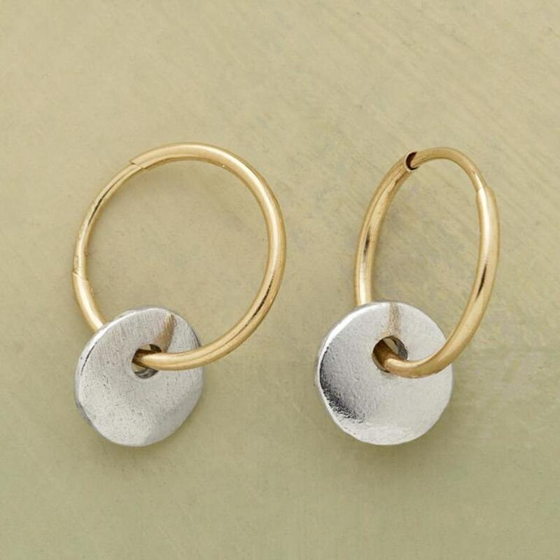 Elegant Gold and Silver Plated Earrings