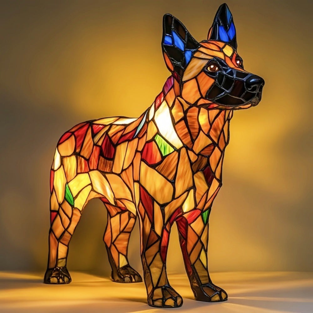 German Shepherd Cheerful Dog Lamp