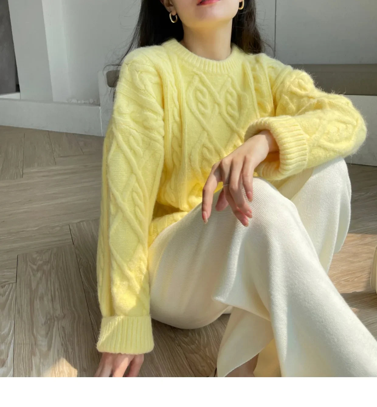 Clara Cozy Cable Knit Sweater