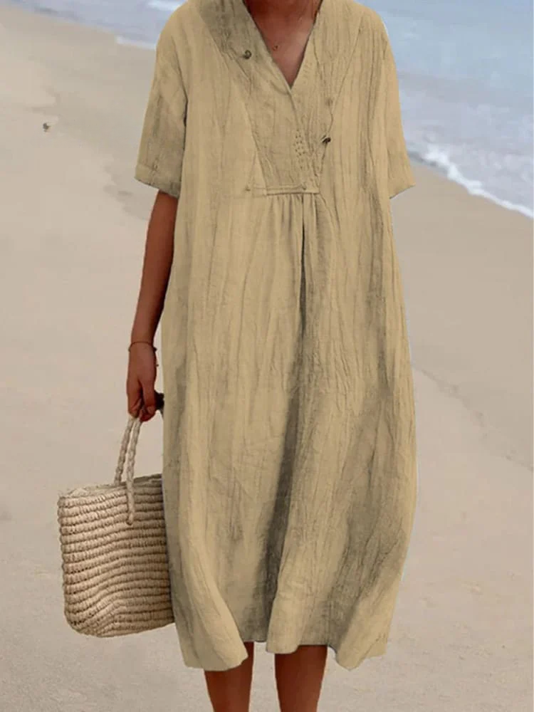 Sand Linen Dress