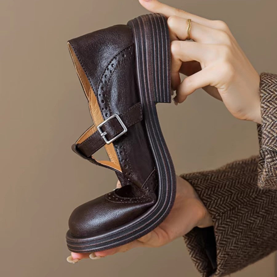 Leather Mary Janes