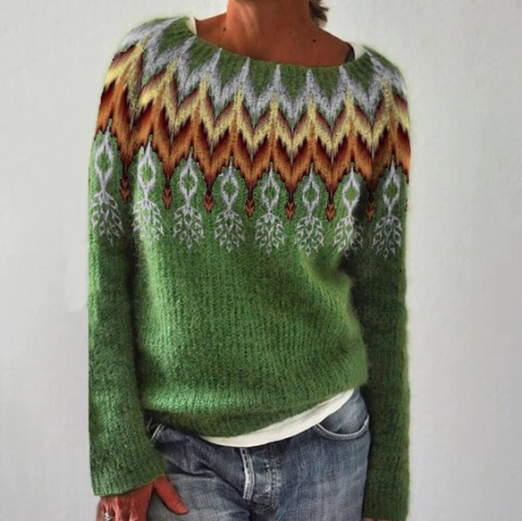 Indira Cozy Retro Sweater
