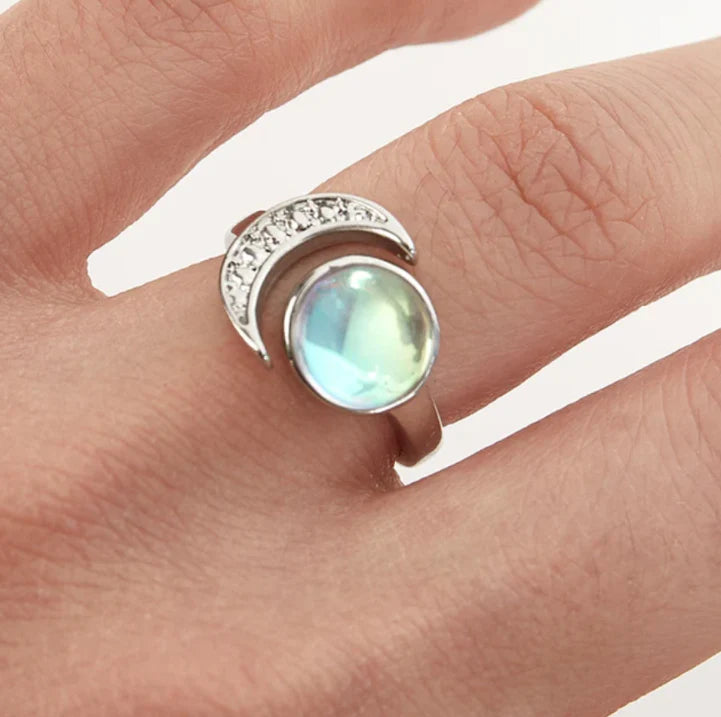 Women’s Crescent Moonstone Necklace