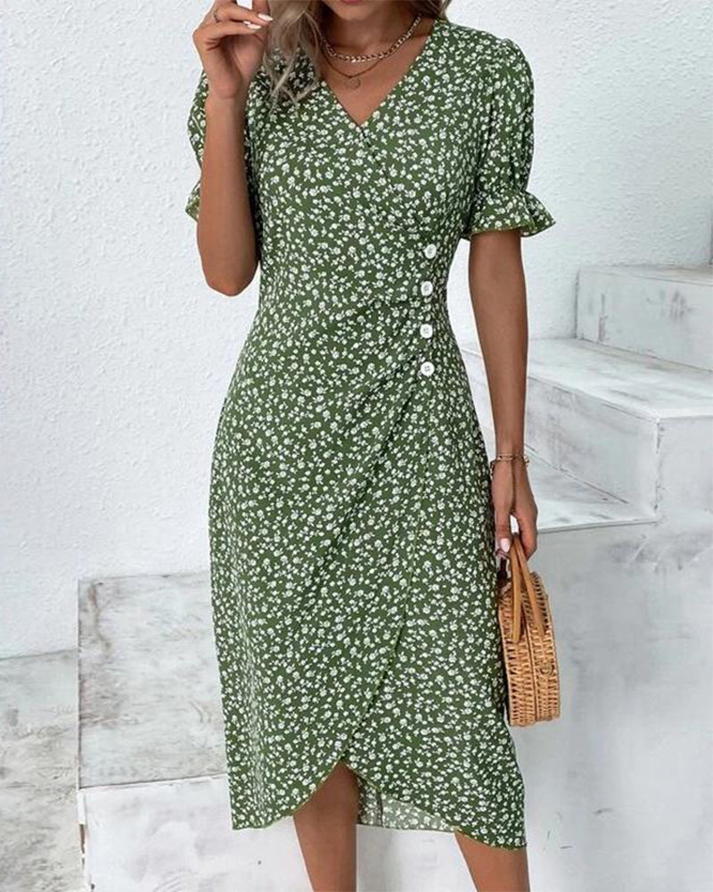 Ellaine Fleur – Floral Summer Dress with Flattering Tummy Coverage