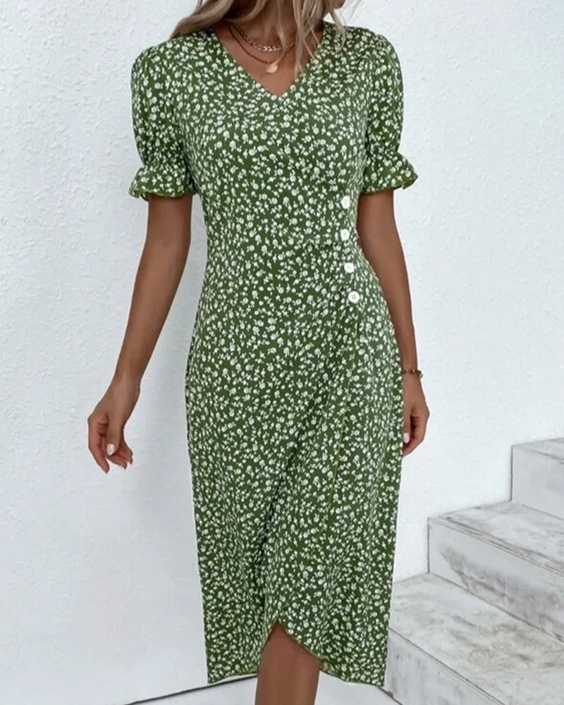 Ellaine Fleur – Floral Summer Dress with Flattering Tummy Coverage