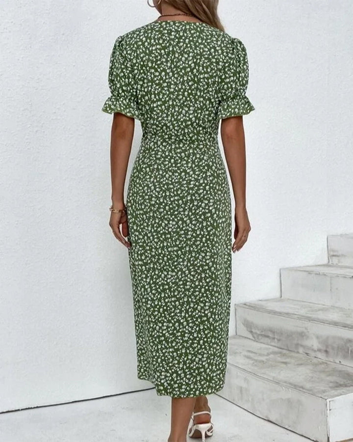 Ellaine Fleur – Floral Summer Dress with Flattering Tummy Coverage