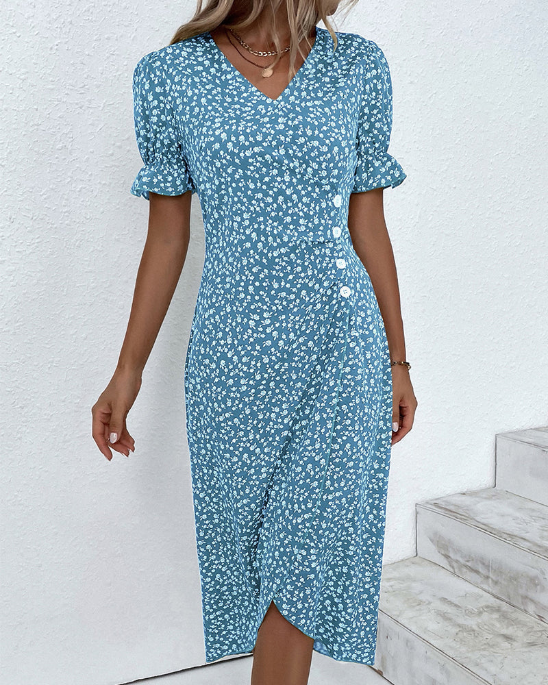 Ellaine Fleur – Floral Summer Dress with Flattering Tummy Coverage