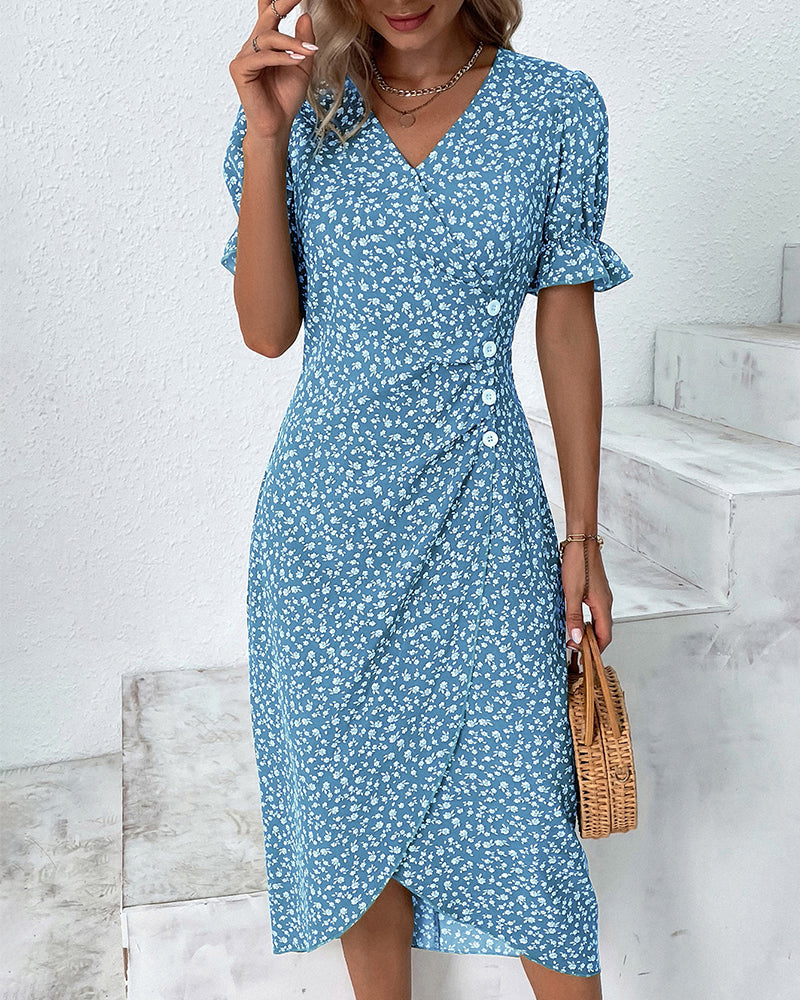 Ellaine Fleur – Floral Summer Dress with Flattering Tummy Coverage