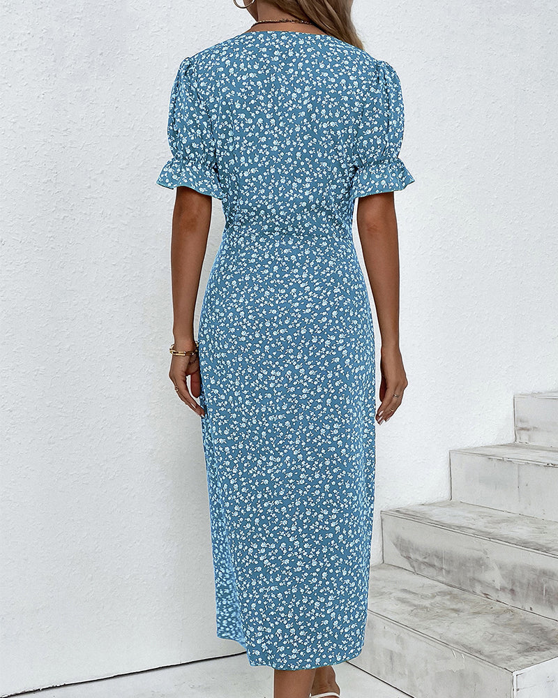 Ellaine Fleur – Floral Summer Dress with Flattering Tummy Coverage