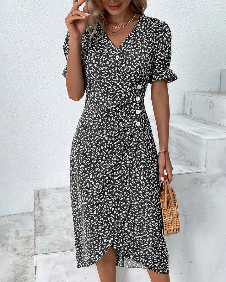 Ellaine Fleur – Floral Summer Dress with Flattering Tummy Coverage