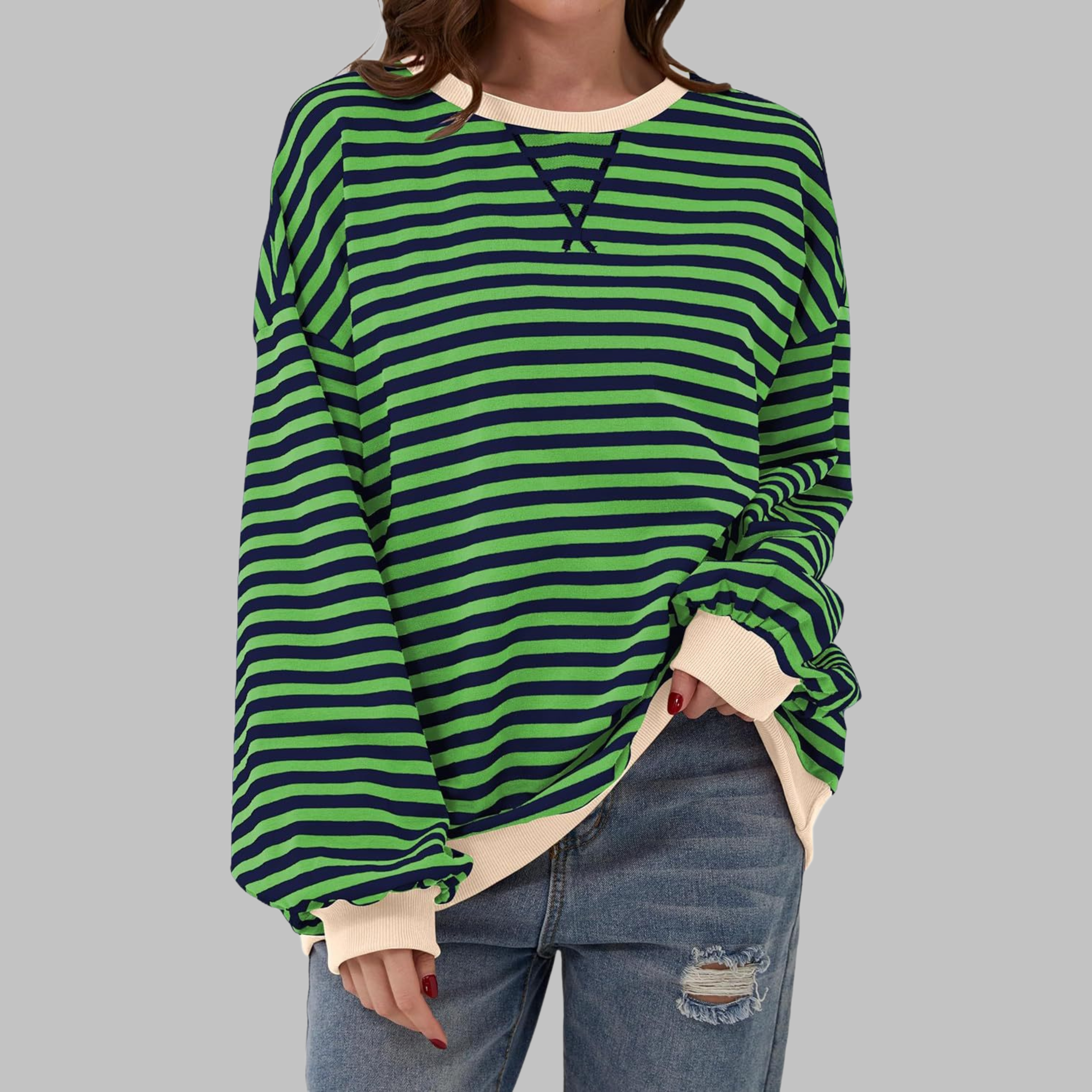 Viridia | Striped Sweater with a Relaxed Touch