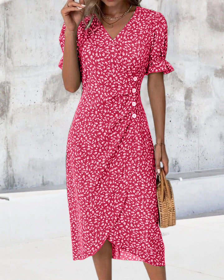 Ellaine Fleur – Floral Summer Dress with Flattering Tummy Coverage