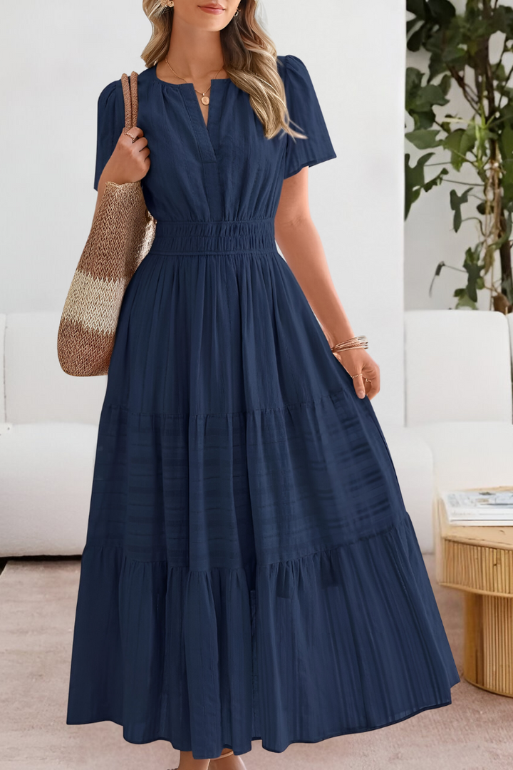 Adrianna Soleil – Boho Breeze Midi Dress for Effortless Summer Charm