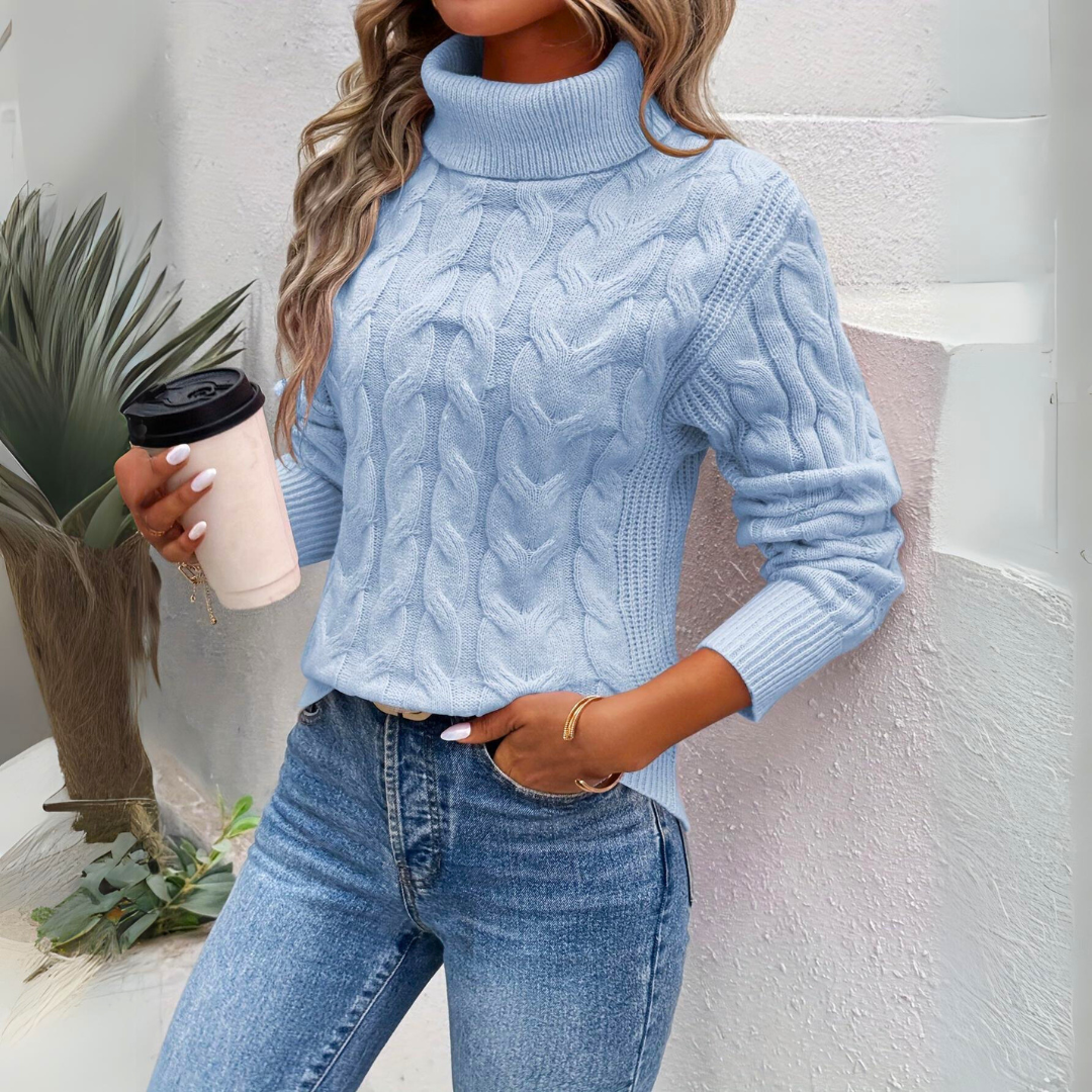Emma Cable Knit Turtleneck