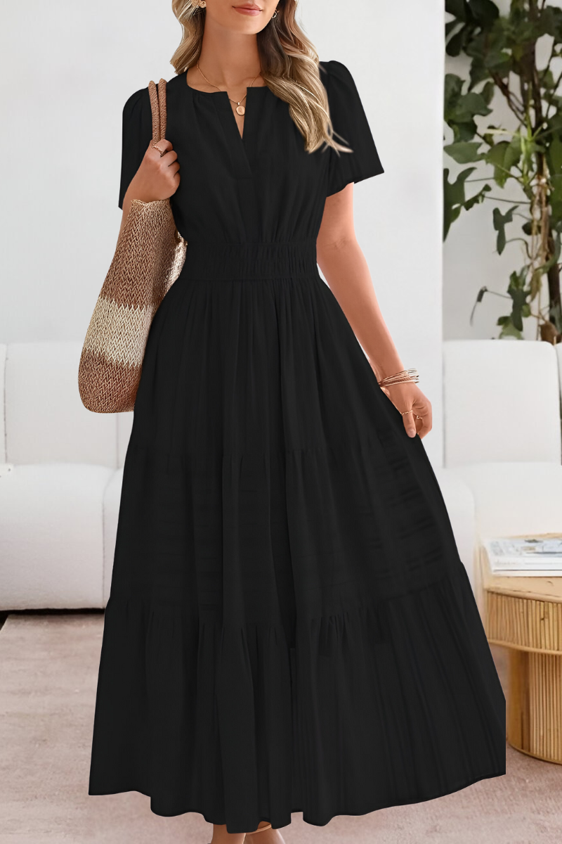 Adrianna Soleil – Boho Breeze Midi Dress for Effortless Summer Charm