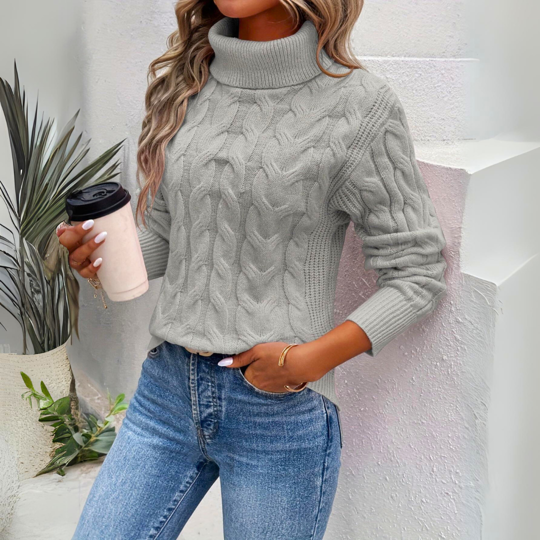 Emma Cable Knit Turtleneck