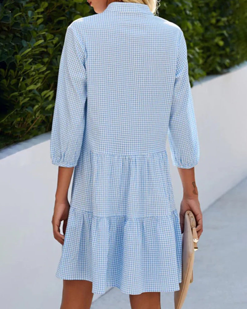 Beau Claire – Elegant Button-Down Dress for Effortless Comfort & Style