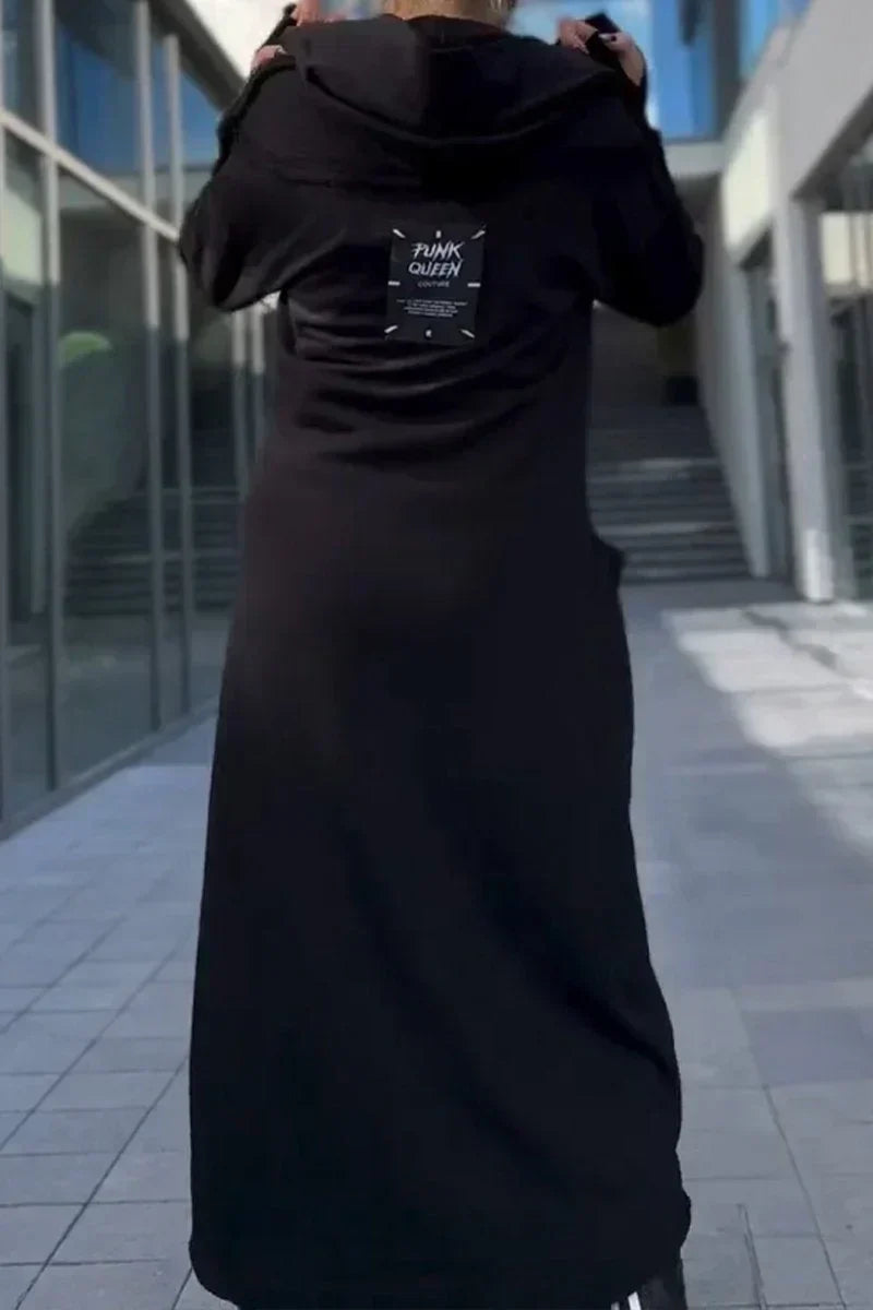 MANA™ | LONG HOODIE WITH ZIPPER IN LIGHT AND BREATHABLE FABRICS