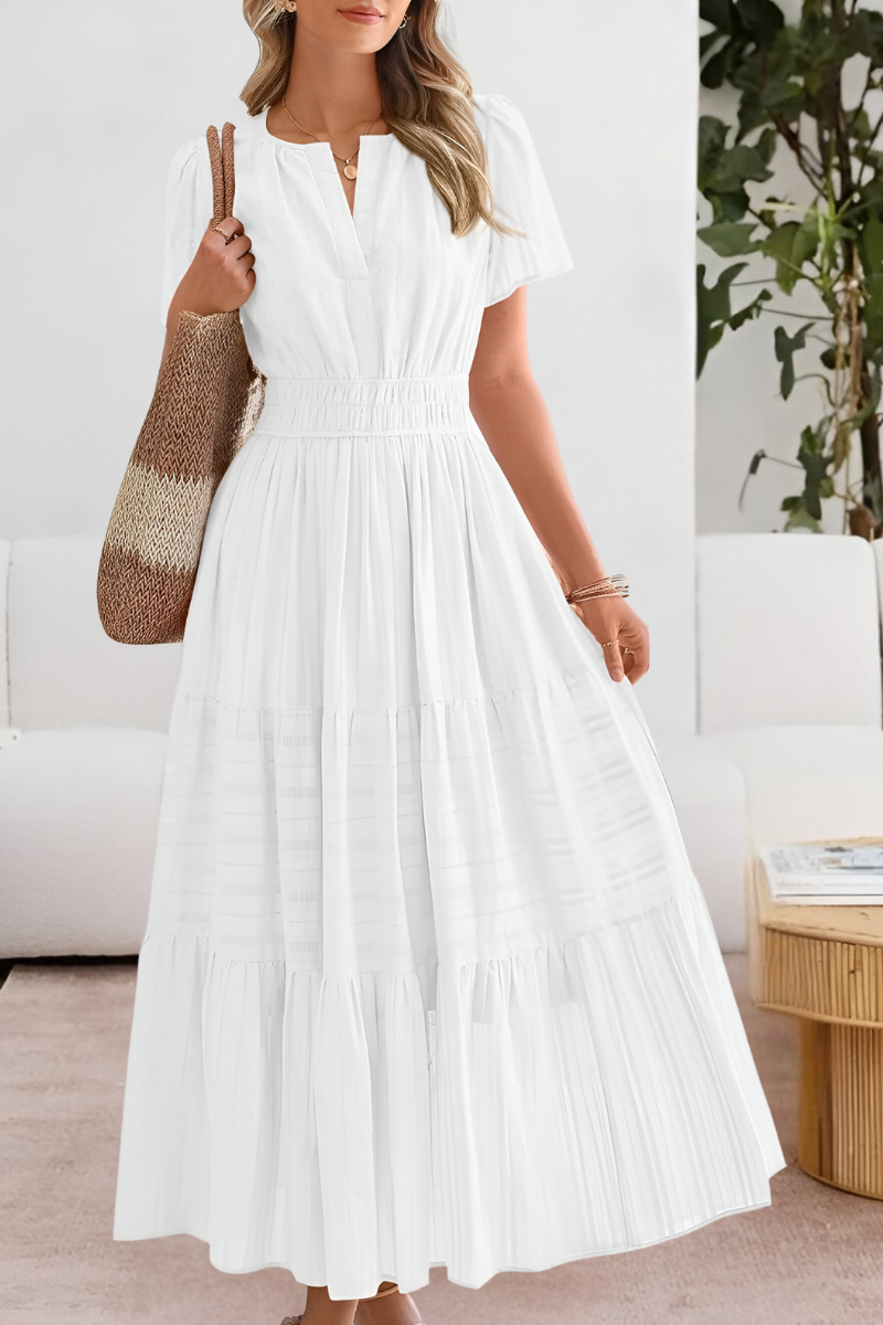 Adrianna Soleil – Boho Breeze Midi Dress for Effortless Summer Charm