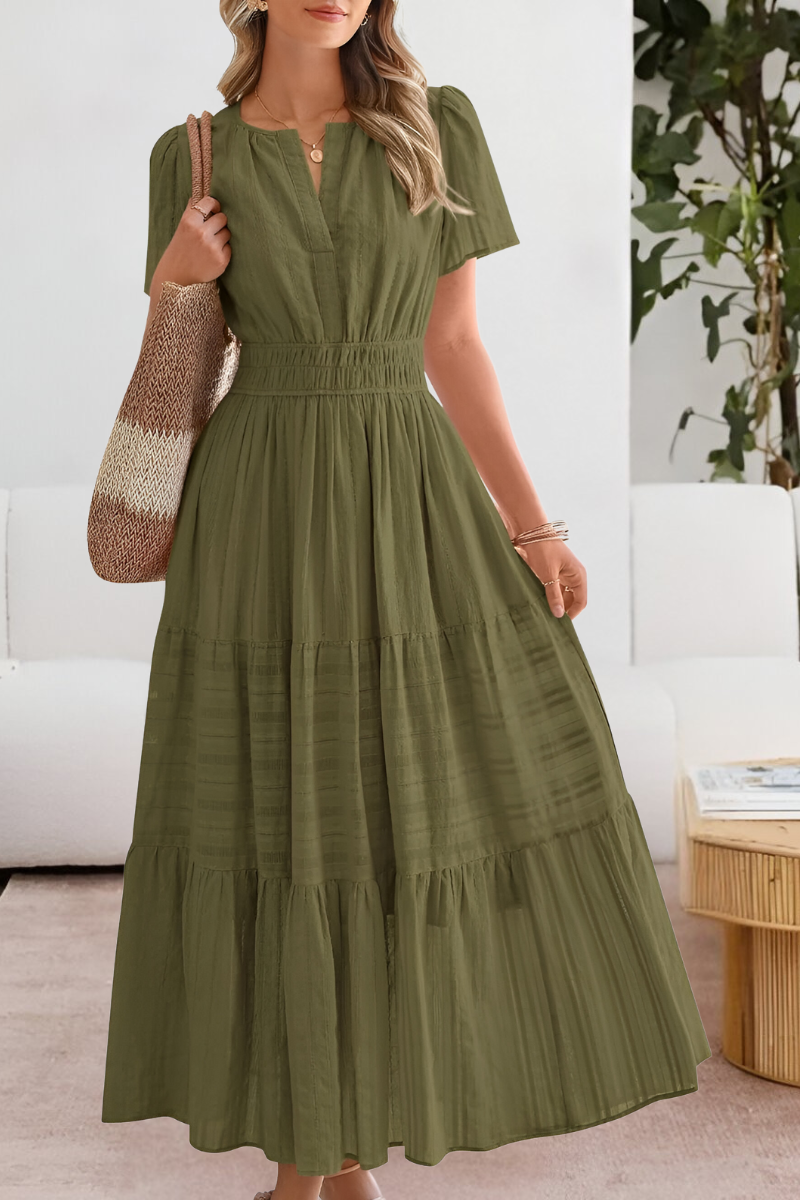 Adrianna Soleil – Boho Breeze Midi Dress for Effortless Summer Charm