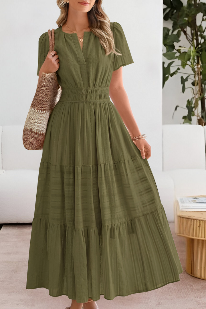 Adrianna Soleil – Boho Breeze Midi Dress for Effortless Summer Charm