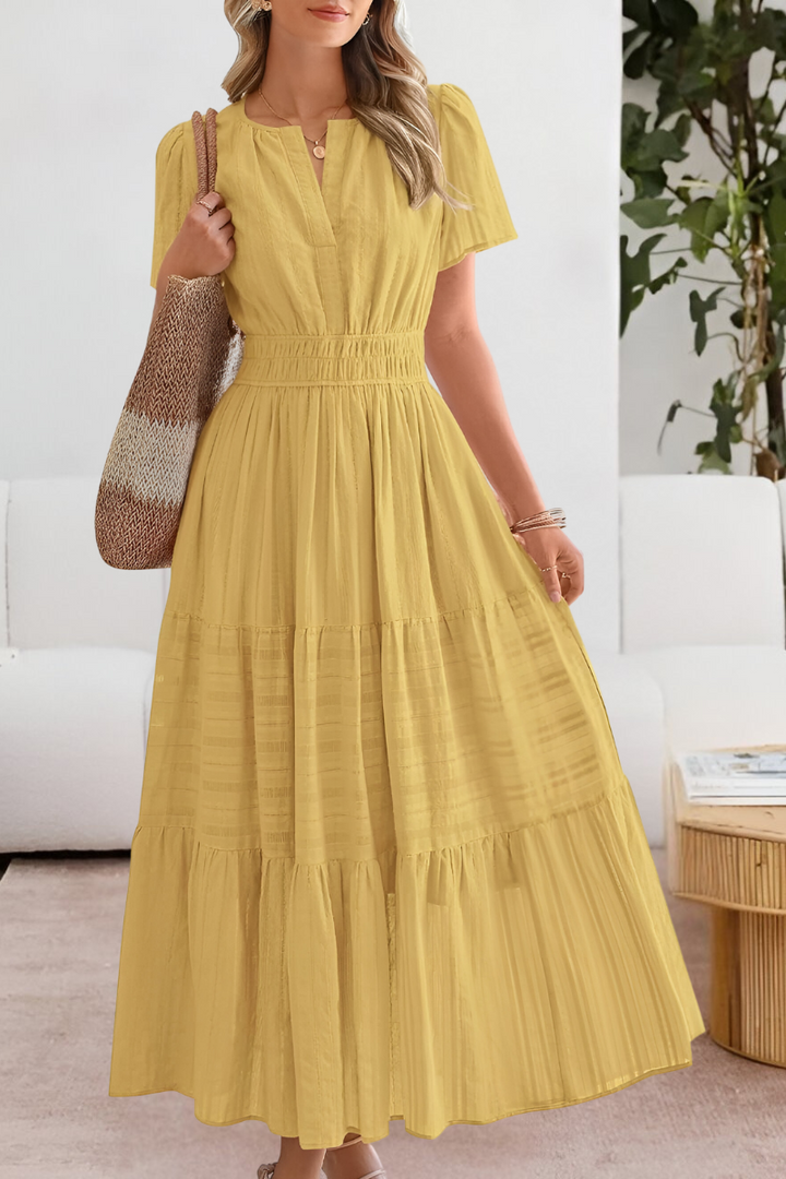 Adrianna Soleil – Boho Breeze Midi Dress for Effortless Summer Charm