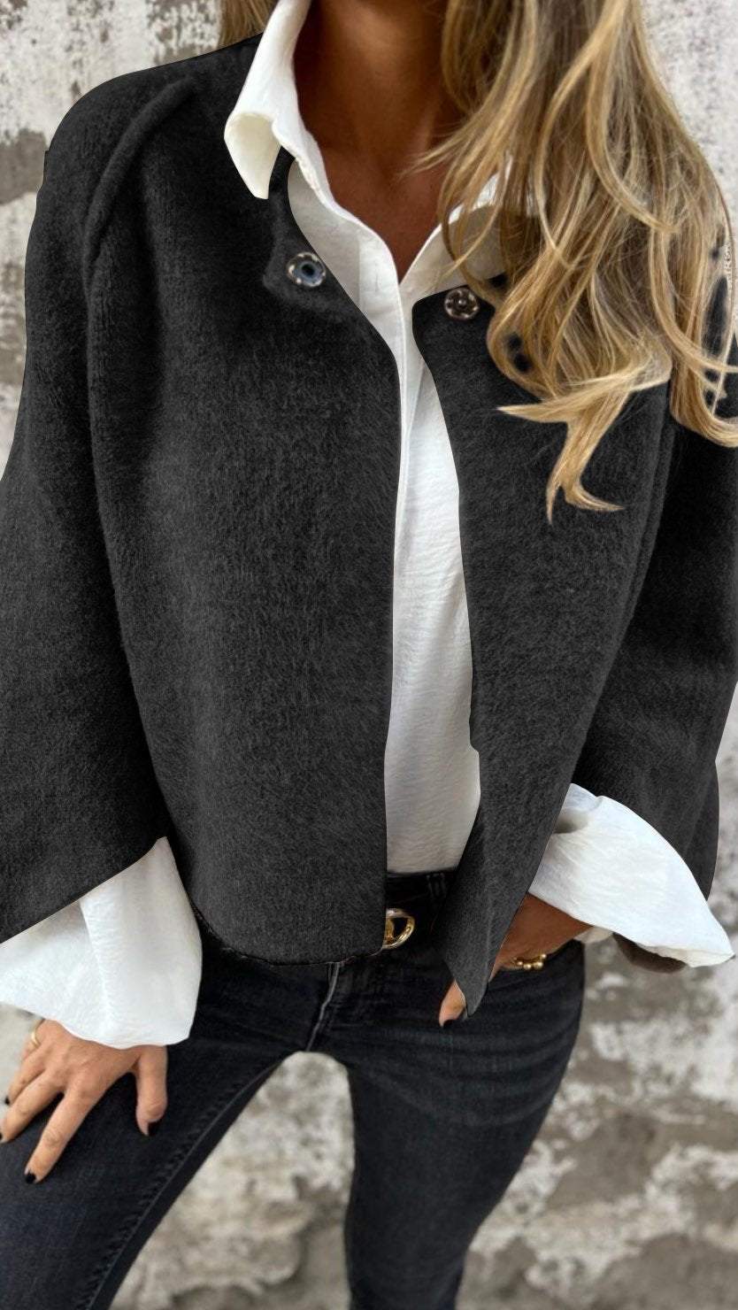 Wool Round Neck Coat
