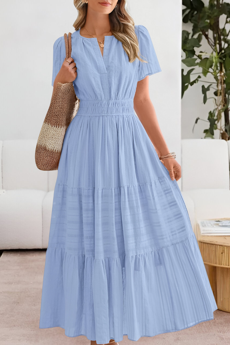 Adrianna Soleil – Boho Breeze Midi Dress for Effortless Summer Charm