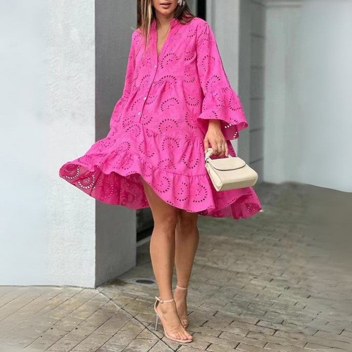 Lowey – Embroidered Elegant Midi Dress
