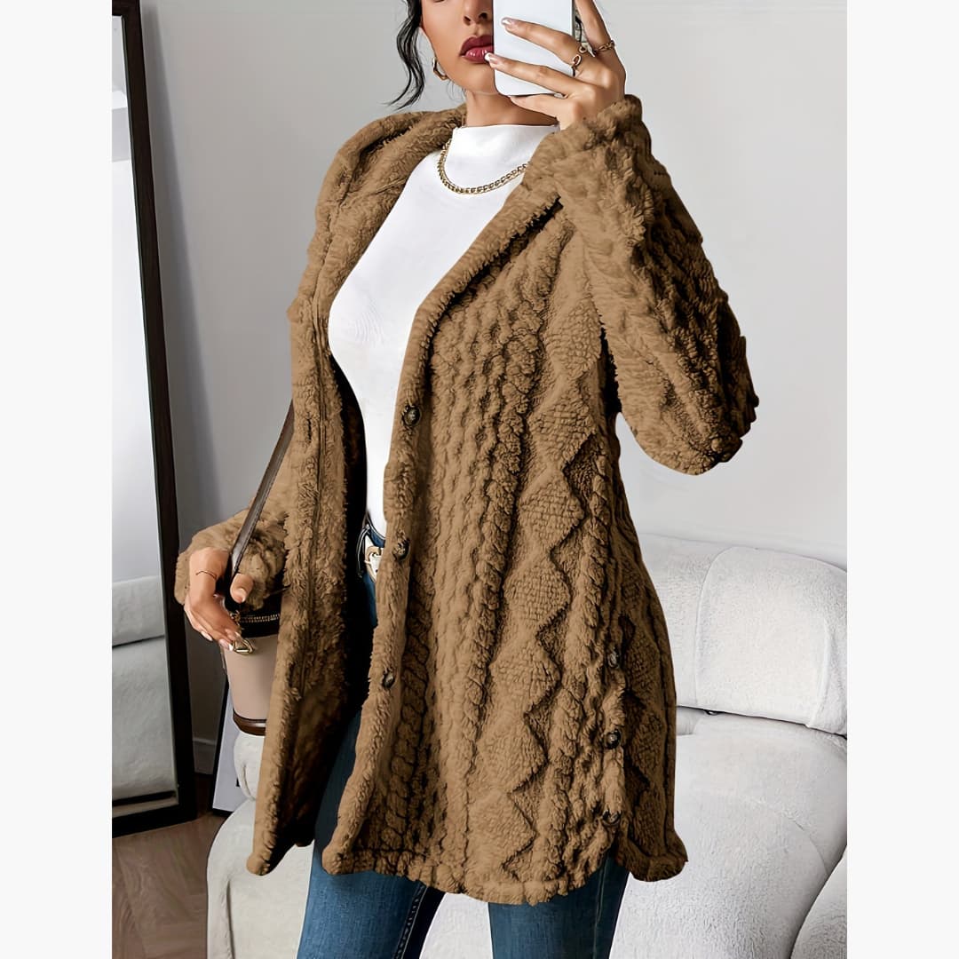 Edith - Cozy hoodie with teddy coat for women