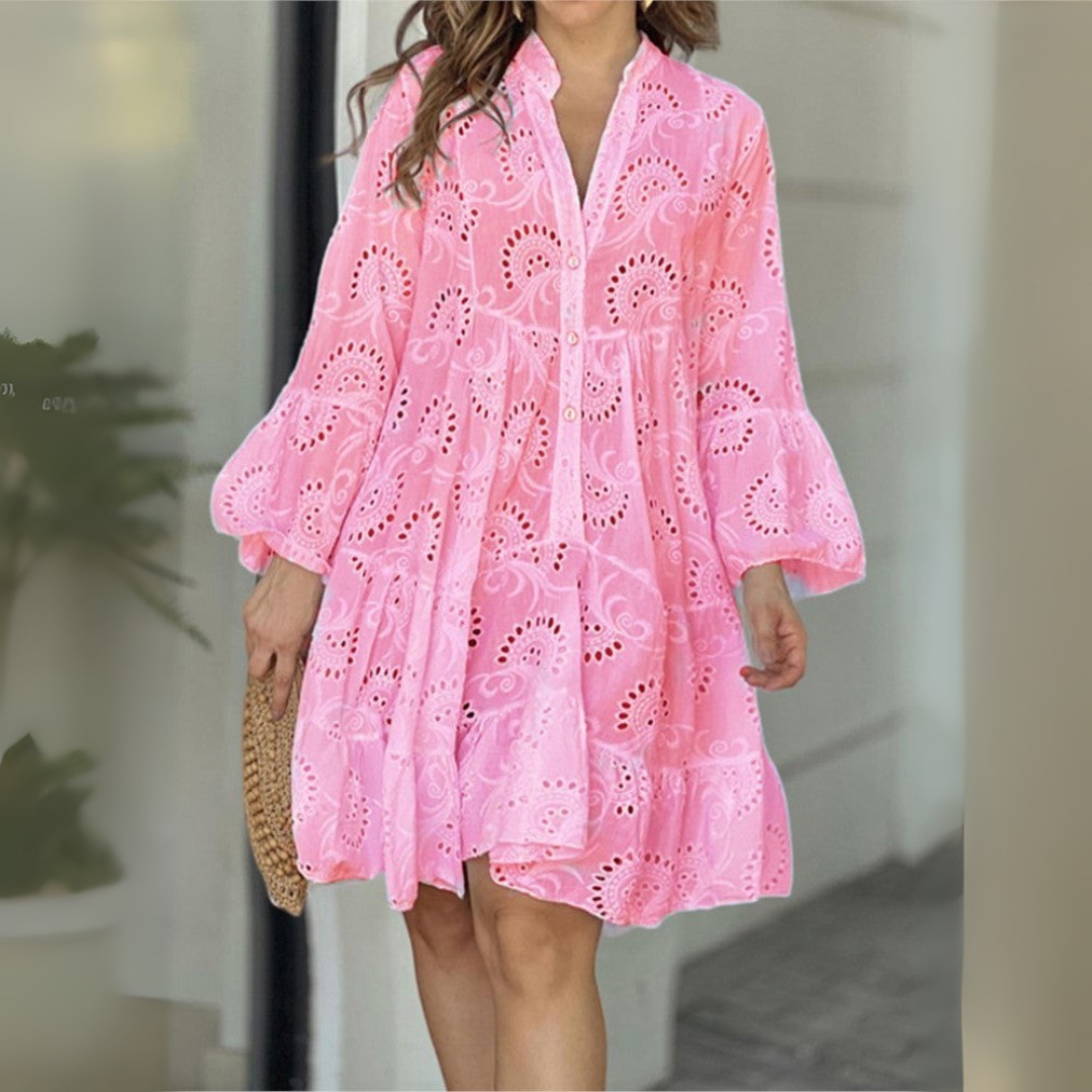 Lowey – Embroidered Elegant Midi Dress