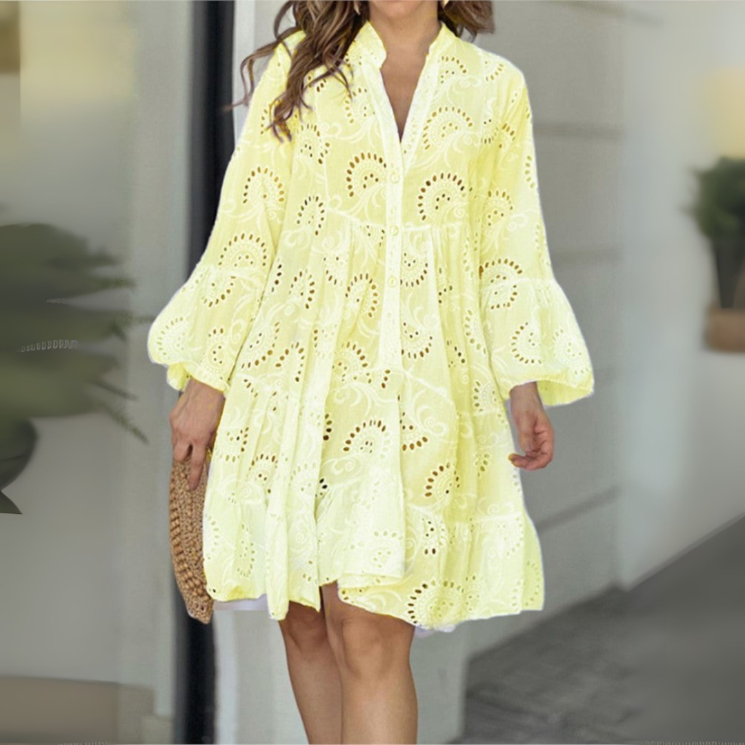 Lowey – Embroidered Elegant Midi Dress