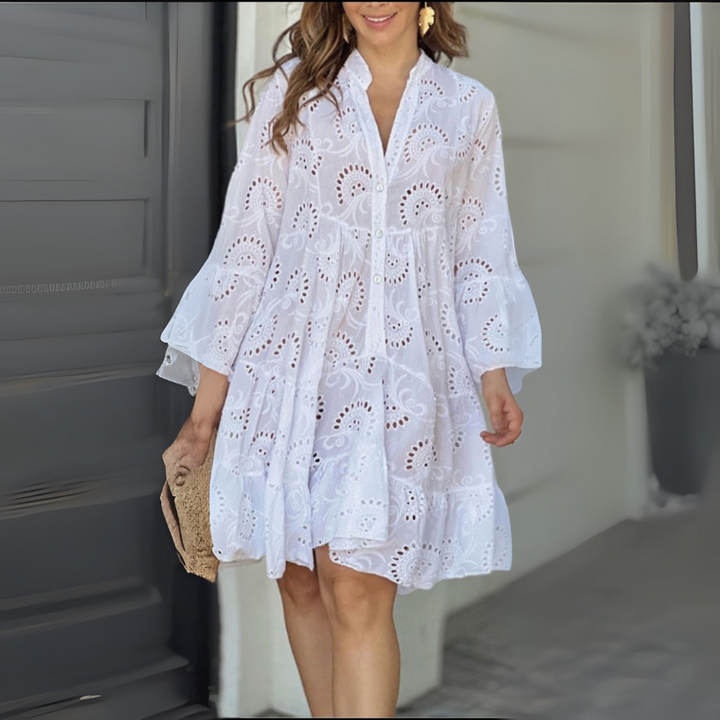 Lowey – Embroidered Elegant Midi Dress