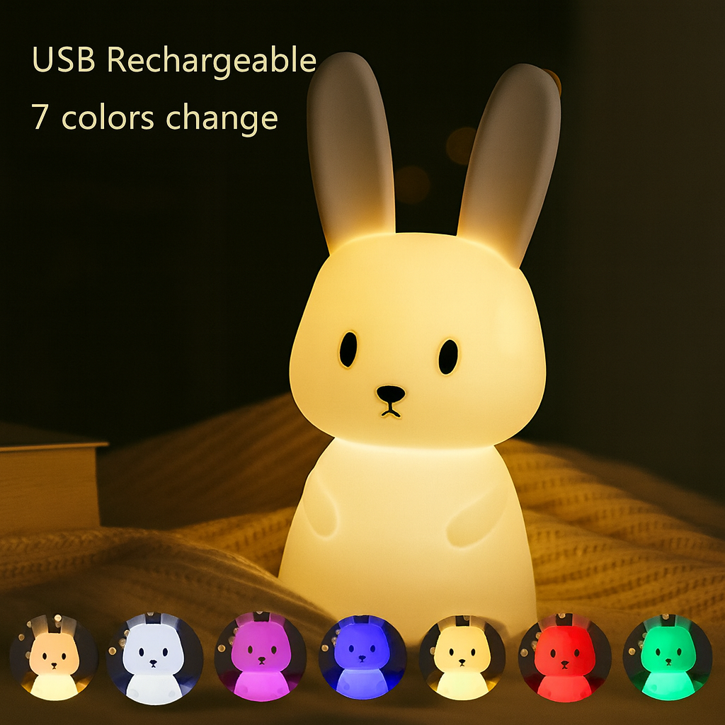 Resting Rabbit Kid's Table Lamp