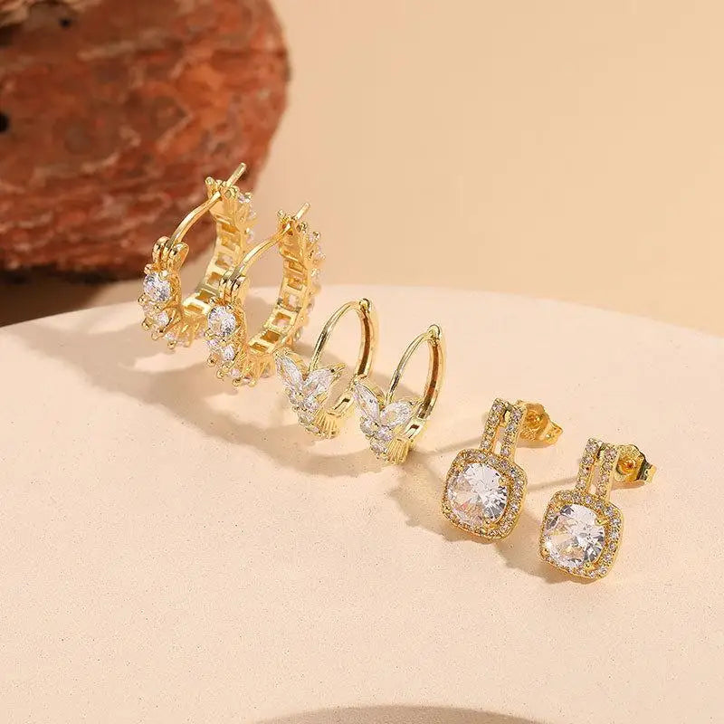 Delilah | Classic U-Shaped Zircon Earrings