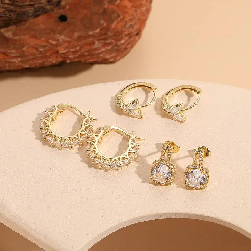 Delilah | Classic U-Shaped Zircon Earrings