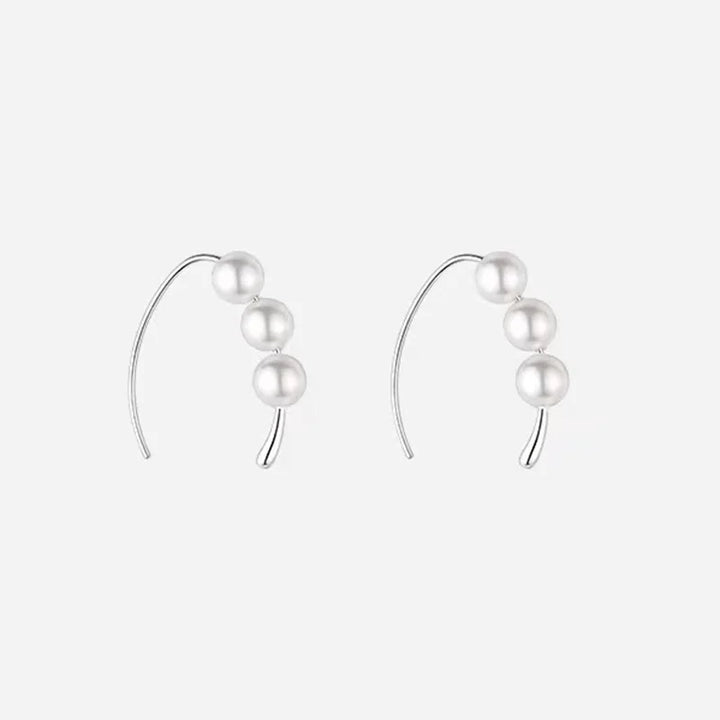 Aveline Elegant Pearl Hook Stud Earrings
