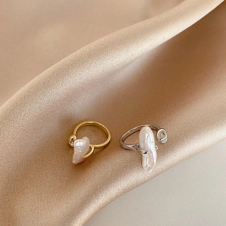 Women’s Elegant Pearl Open Ring