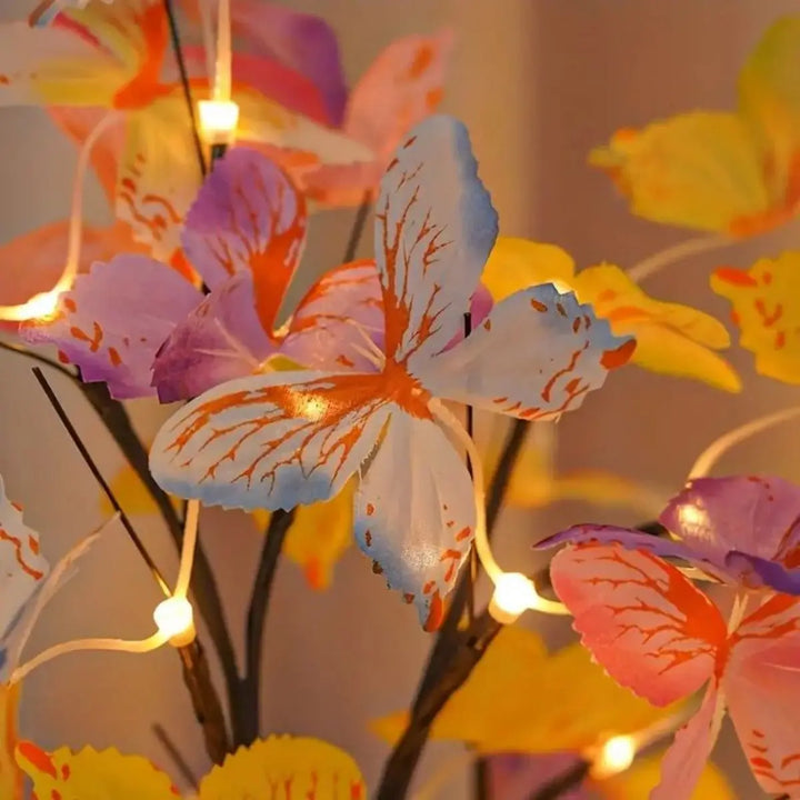 24LED Birch Butterfly Tree Lamp Decorative Desk Lamp
