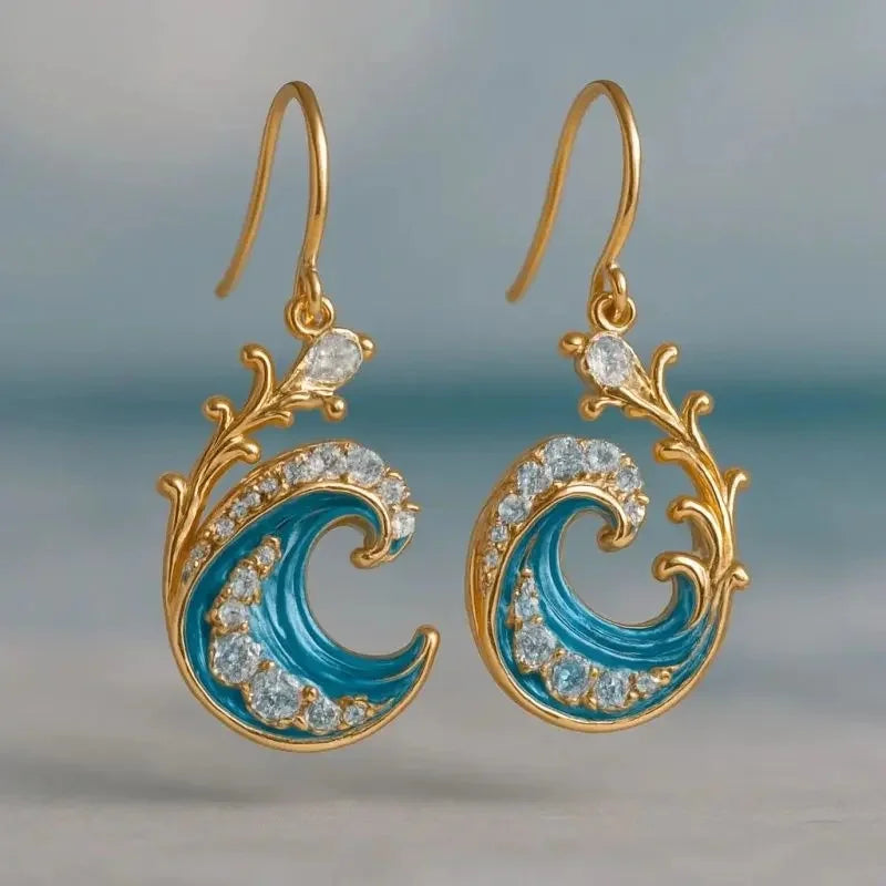 Aurelia | Creative Ocean-Inspired Double Drop Earrings