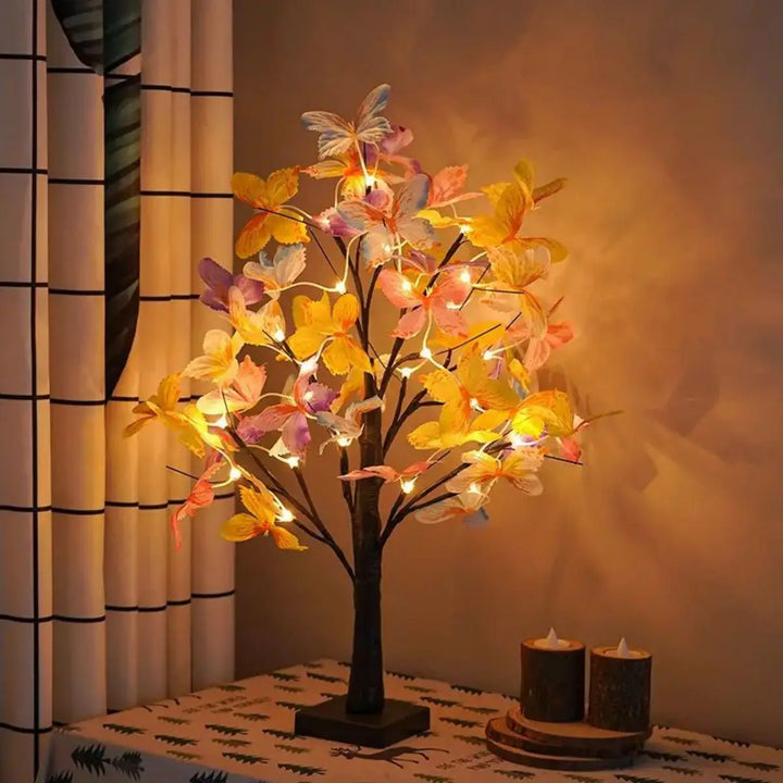 24LED Birch Butterfly Tree Lamp Decorative Desk Lamp