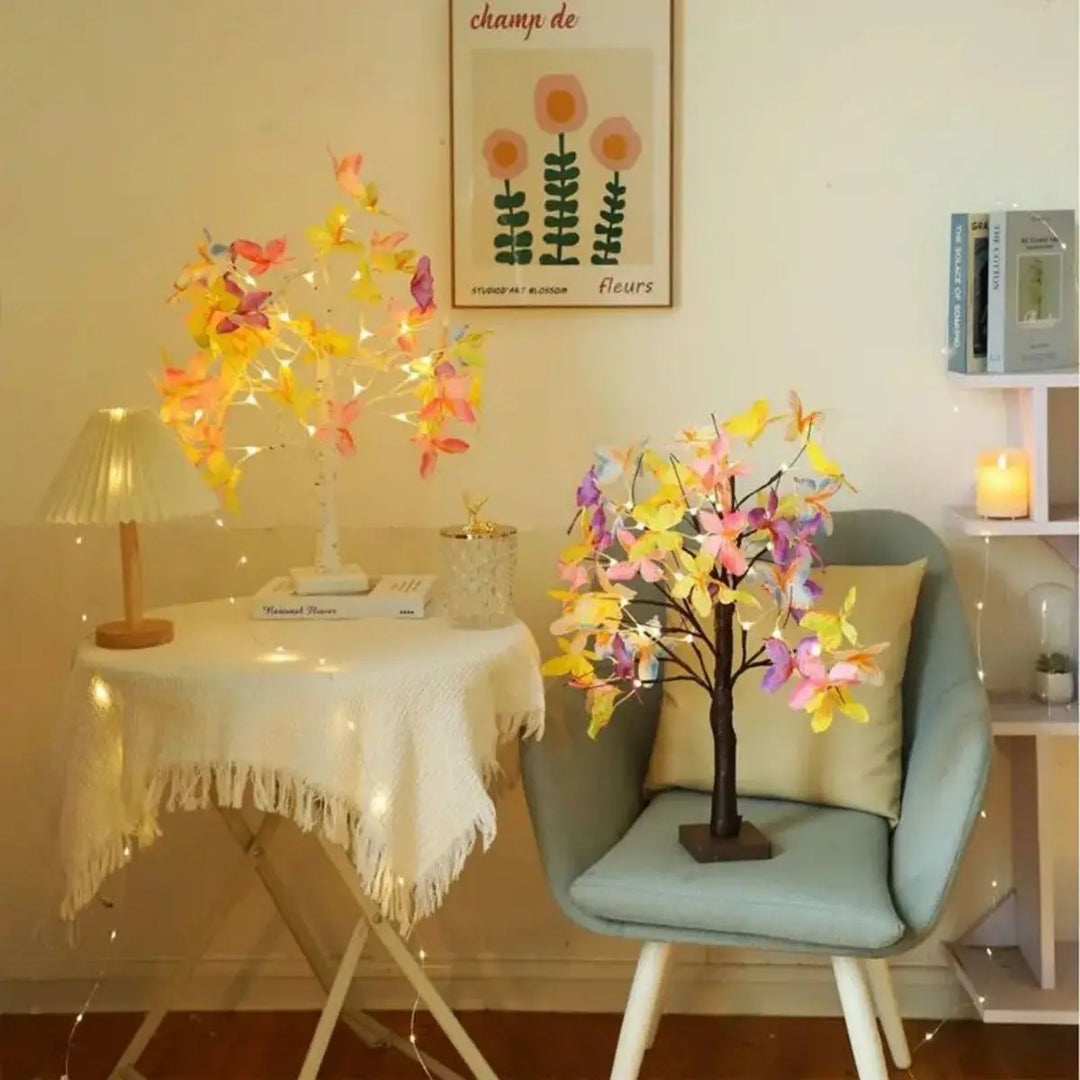 24LED Birch Butterfly Tree Lamp Decorative Desk Lamp