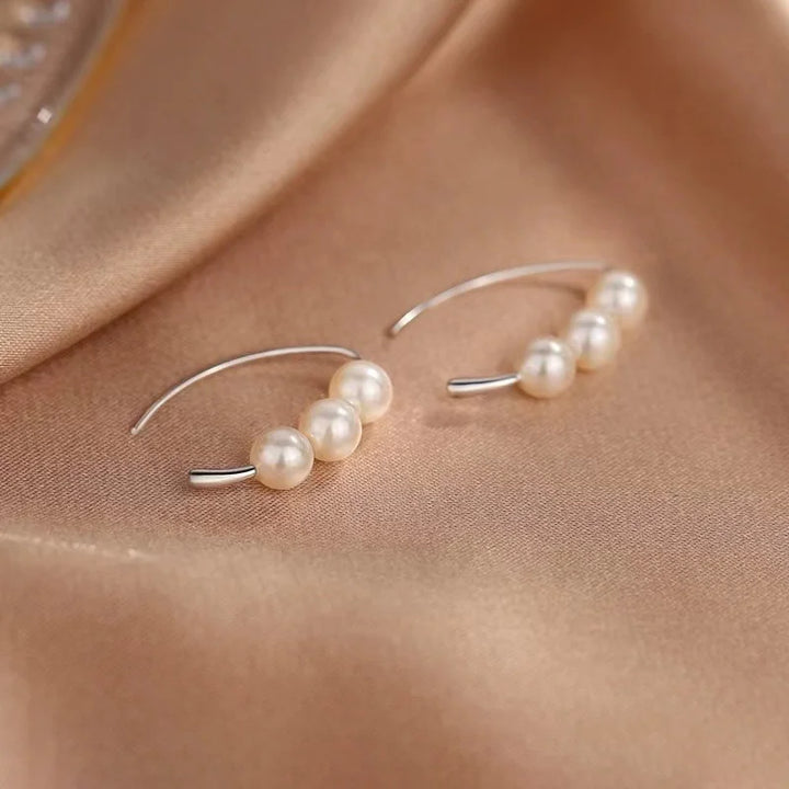 Aveline Elegant Pearl Hook Stud Earrings
