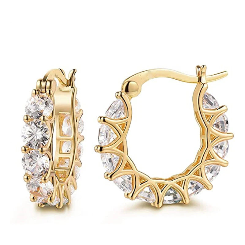 Delilah | Classic U-Shaped Zircon Earrings